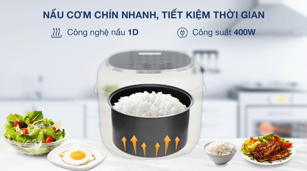 Nồi cơm điện tử Lock&Lock 0.8 lít EJR716IVY