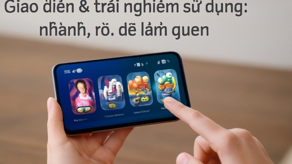 Giao diện & trải nghiệm sử dụng: nhanh, rõ, dễ làm quen Minh họa: Giao diện & trải nghiệm sử dụng: nhanh, rõ, dễ làm quen