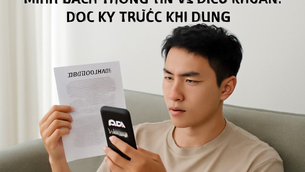 1) Minh bạch thông tin và điều khoản: đọc kỹ trước khi dùng Minh họa: 1) Minh bạch thông tin và điều khoản: đọc kỹ trước khi dùng